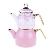 Bambum Unique Emaye Pembe Çaydanlık Takımı