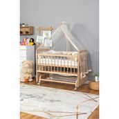 Bamgidoo Anne Yanı Bebek Beşiği Ahşap Mobilya Yeni Doğan Beşik 60X120 - Ekru