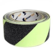 BantEvi Fosforlu Merdiven Kaydırmaz Bant 5cmx25m Yeşil Siyah Fotolümenli Zemin Kaymaz Bant 50mm (5cm x 25m)