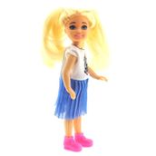 Baonier Mavi Etekli 14 cm Sarışın Tekli Kız Bebek