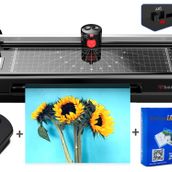 Baove OCW380 A3 Laminasyon Makinesi ve Kağıt Kesme Makinesi +10 Pvc Film