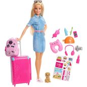 Barbie FWV25 Barbie Seyahatte Bebeği ve Aksesuarları