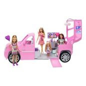 Barbie GFF58 Barbie'nin Aracı ve Kız Kardeşleri Oyun Seti