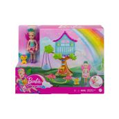 Barbie GTF48-GTF49 Dreamtopia Chelsea Ve Eğlenceli Dünyası Oyun Seti Ağaç Ev