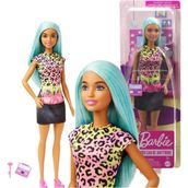 Barbie HKT66 Makyöz Kariyer Bebek Renkli Leopar Desenli 3+ Yaş Eğlenceli Model Bebek