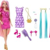 Barbie JDC85 Muhteşem Saçlı Bebekler Pembe Saçlı Bebek