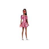Barbie JFP41 Deluxe Style Stil Ikonu Metalik Pembe Elbiseli Bebek