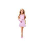 Barbie Pembe Kareli Elbiseli Fashionistas Model Bebek Jjn56