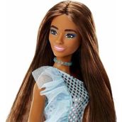 Barbie Pırıltılı Barbie - Mavi Pullu Elbise - Gri - Yeşil