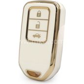 Barkas Elektronik Honda Civic Crv Accord City Keyless Go Nano Anahtar Kılıfı 3 Buton Beyaz
