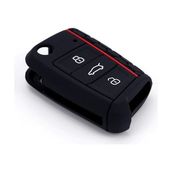 Barkas Elektronik Skoda Octavia Rapid Fabia Kamiq Karoq Scala Kodiaq Silikon Anahtar Kılıfı Siyah