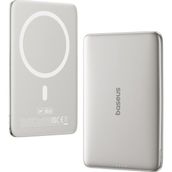 Baseus AM41 Picogo 5000 mAh Magsafe Bej Kablosuz Powerbank