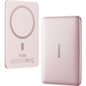 Baseus AM41 Picogo 5000 mAh Magsafe Pembe Kablosuz Powerbank