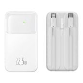 Baseus Comet Series 10.000 mAh 22.5W Hizli Sarj Dijital Gostergeli Beyaz Powerbank
