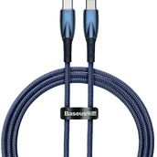 Baseus Glimmer 100W Type-C TO 1 m Mavi Şarj Kablosu