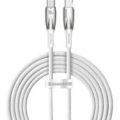 Baseus Glimmer 100W Type-C TO 2 m Beyaz Şarj Kablosu