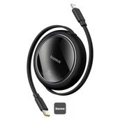 Baseus P10364501111-00 Free 2 Pull Makaralı USB-C to Lightning 20 W 1 mt Siyah Şarj Kablosu
