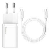 Baseus Super Si 1C 25 W Hızlı Adaptörü 3A Type-C to Type-C 1 m Şarj Kablosu