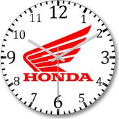 Baskı Dükkanı S9446 Honda Logo Bombeli Gercek Cam Duvar Saati