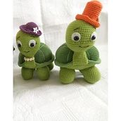 Bay ve Bayan Şapkalı Şirin Tospikler Amigurumi Organik Oyuncak