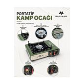 Baycamp Portatif Kamp Ocağı Haki – Otomatik Ateşlemeli
