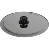 Baydursan Tava Kapağı Paslanmaz Çelik Kalın Metal Parlak Tava Kapağı 25 (Tencere Tava Uyumlu) - Gümüş - 26 cm