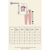 Baykar 9282 Pembe Kız Çocuk Pijama Takımı