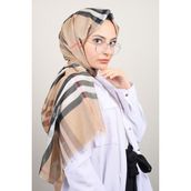 Baysem Burberry Desen 03 Renkli Kadın Şal