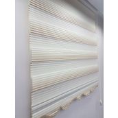 BBB MZ711-8605480658066 Pliseli Renk Geçişli Koyu Kahve Krem 160x200 cm Stor Zebra Perde