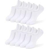 B&D Socks Erkek 10 Çift Görünmez Çorap - 40 - 45 - 1BW-Beyaz