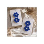 BE Tiny Joy El Yapımı Mavi Çiçekli Saç Tokası 2'li Set