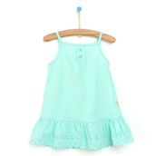 Bebbek Colorful World Brode Detaylı Mint Kız Bebek Elbise