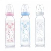 Bebedor 41302 Orta Akış Isıcam 250 ml Mavi Karma Renk Biberon