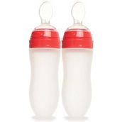 Bebedor 7509 2x120 ml Silikon Kaşıklı Şeffaf +6 Ay Biberon