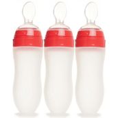 Bebedor 7509 3x120 ml Silikon Kaşıklı Şeffaf +6 Ay Biberon