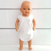 Bebegen Beyaz Sade Alttan Çıt Çıtlı Askılı Badi Bebek Zıbını