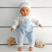 Bebegen Fil Desenli Triko 3'lü Erkek Bebek Takım