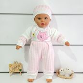 Bebegen Fil Desenli Triko 3'lü Kız Bebek Takım