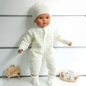 Bebegen Krem Triko Patikli Takım Bebek Tulum