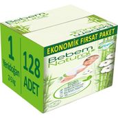 Bebem Natural No:1 Yenidoğan 128 Adet Bebek Bezi