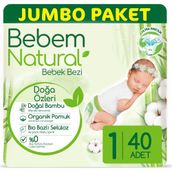 Bebem Natural No:1 Yenidoğan 40 Adet Bebek Bezi