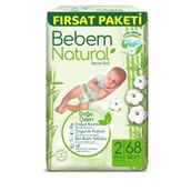 Bebem Natural No:2 Mini 68 Adet Bebek Bezi