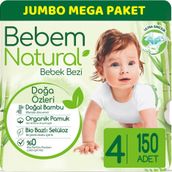 Bebem Natural No:4 Maxi 150 Adet Bebek Bezi