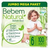 Bebem Natural No:6 XLarge 100 Adet Bebek Bezi