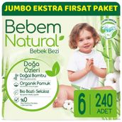 Bebem Natural No:6 XLarge 240 Adet Bebek Bezi