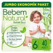 Bebem Natural No:6 XLarge 40 Adet Bebek Bezi