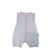 Bebengo 3022 Pembe Puanlı Kız Kısa Tulum