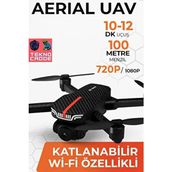 Beboncool Katlanabilir Mini Drone 1080P HD Kamera ile 100 Metre Uçuş Mesafesi ve 20 DK Süre - Siyah