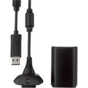 Beboncool Xbox 360 Uyumlu 4800 mah Uyumlu Joystick Kol Şarj Kiti Batarja USB Kablosu ile Birlikte - Siyah