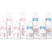 Bebsi Mavi Pembe 250 ml + 125 ml Karma 4'lü Cam Biberon Seti
